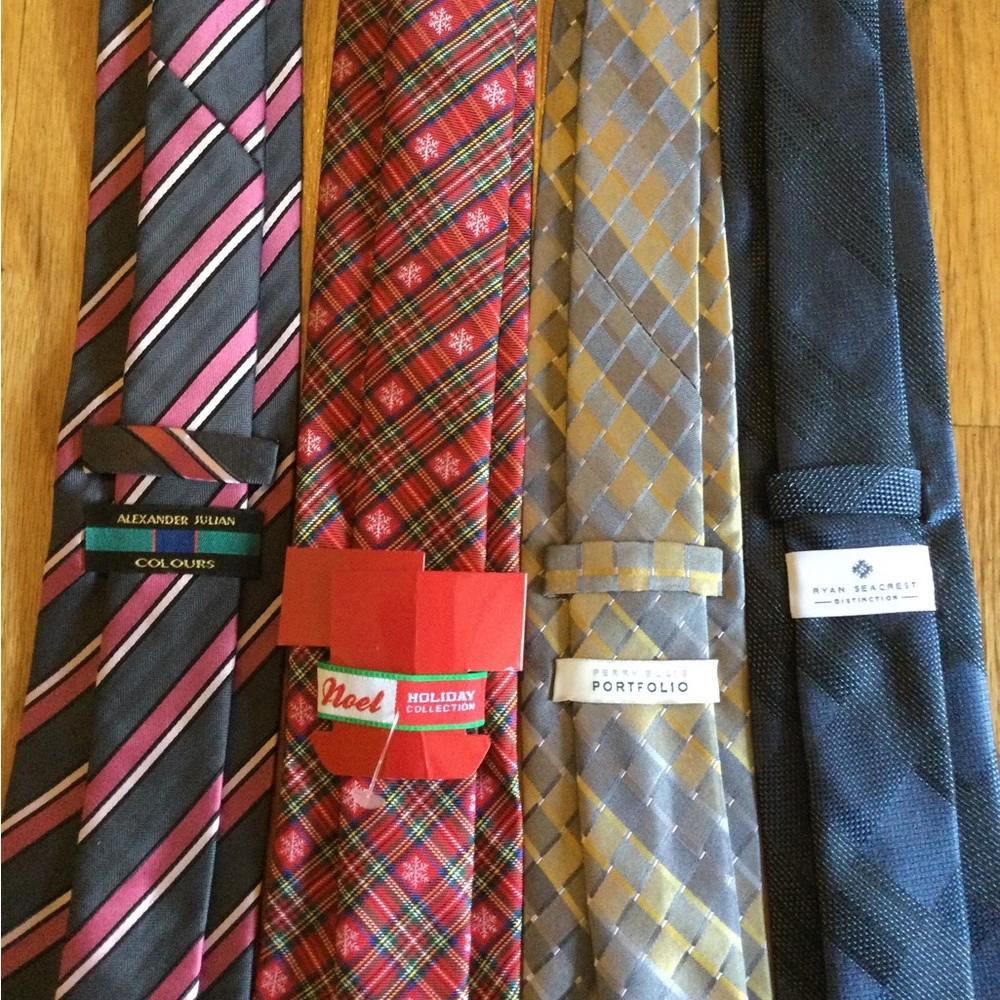Four Designer Suit Ties